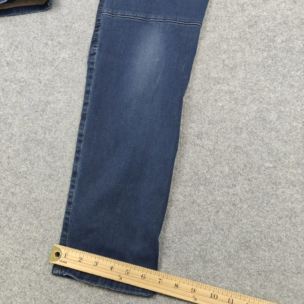 True Religion Rocco Moto Jeans Mens 34x32 Blue Wash Slim Skinny Biker Denim